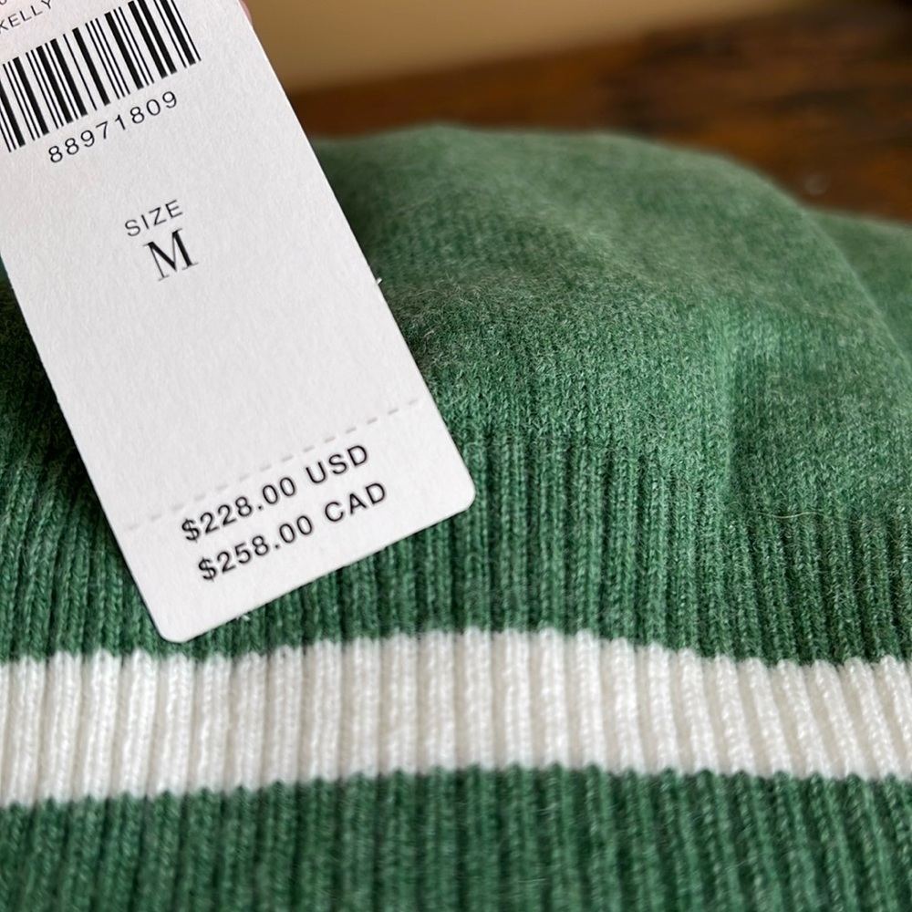 Stateside NWT Cotton/Cashmere Sz M (runs a bit small) Tennis Sweater, classic - Picture 3 of 15